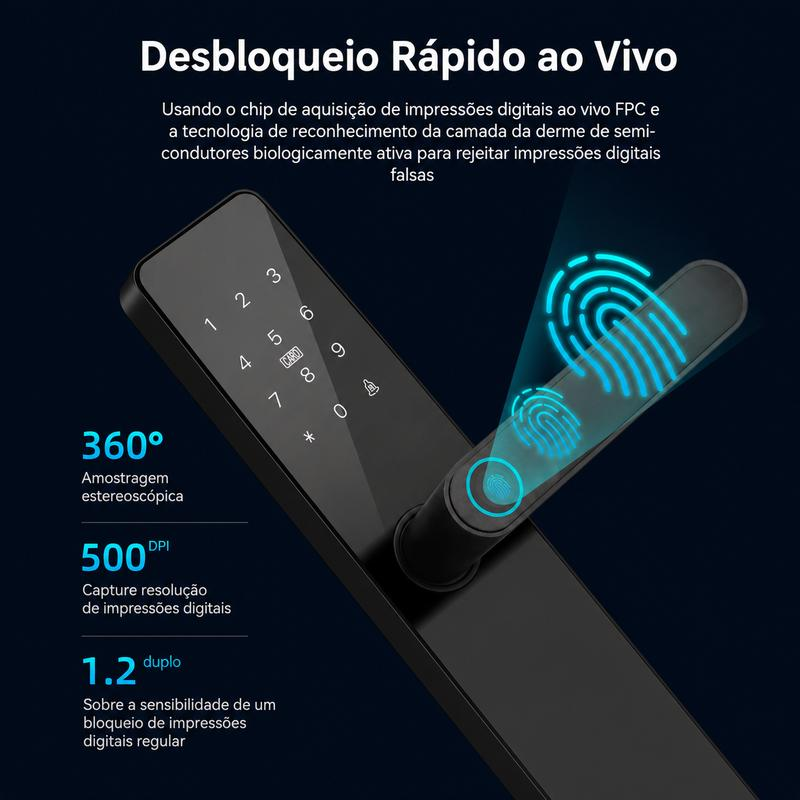 Leitor biométrico da fechadura